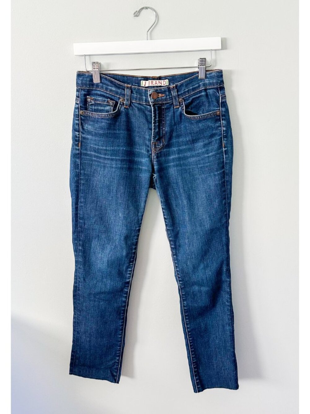 J Brand Skinny Leg Cropped Jeans in Pure